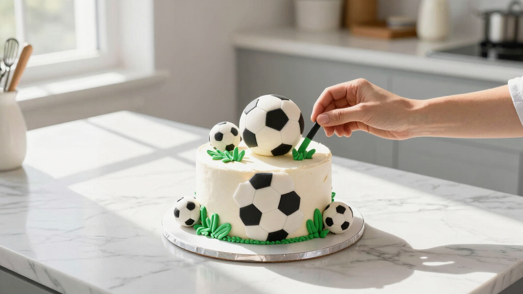 soccer-themed dessert decorations