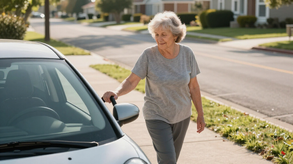car for short elderly woman