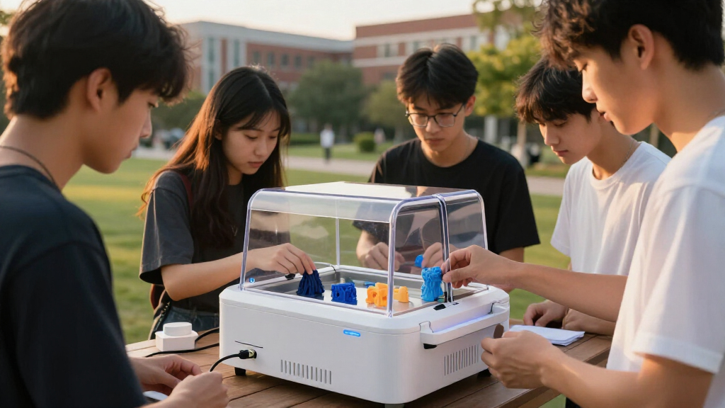 top wash and cure station for engineering students