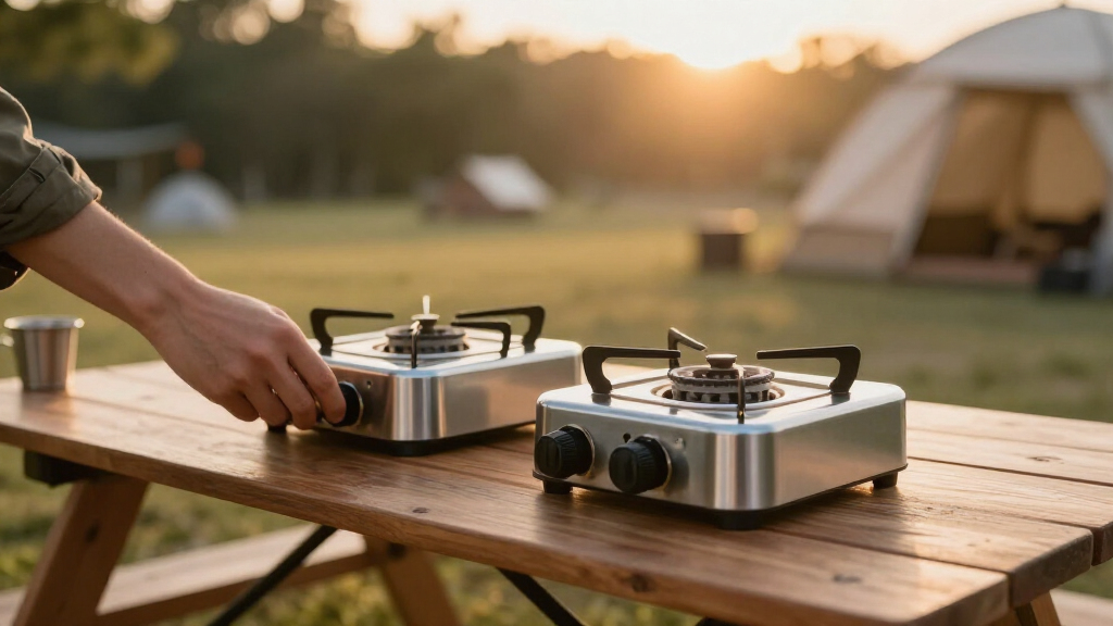 camping stove dual burner