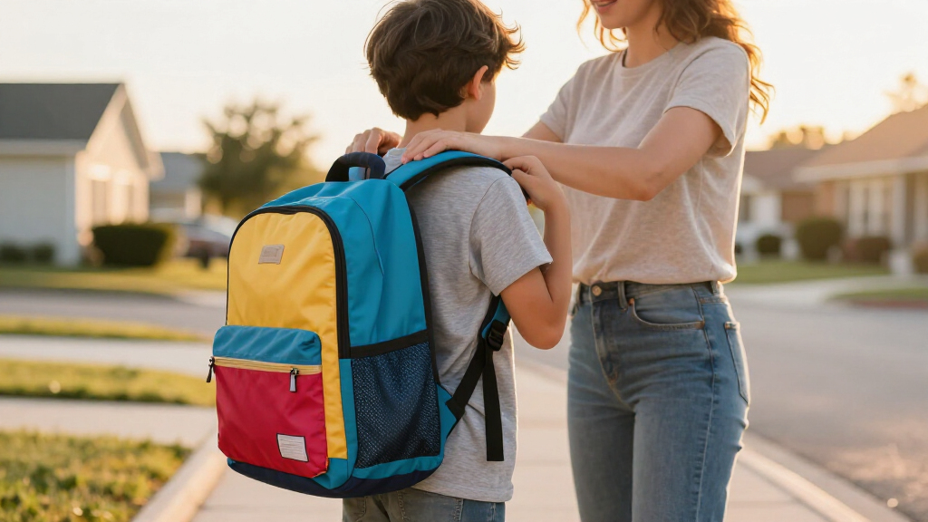 kids' school backpack with laptop compartment