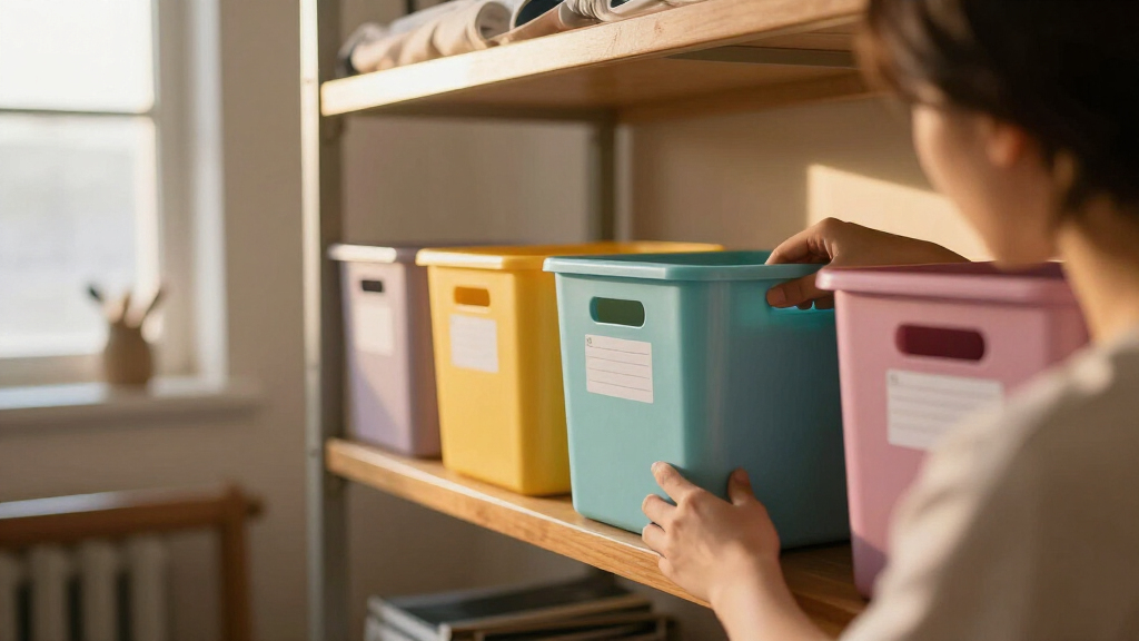 dorm room organization bins