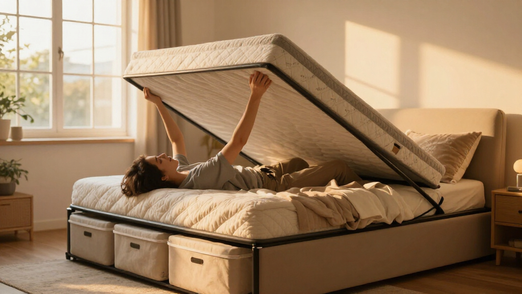 storage bed frame king