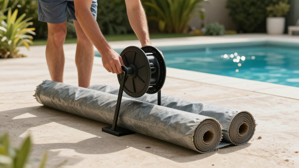 best pool cover reel system heavy duty