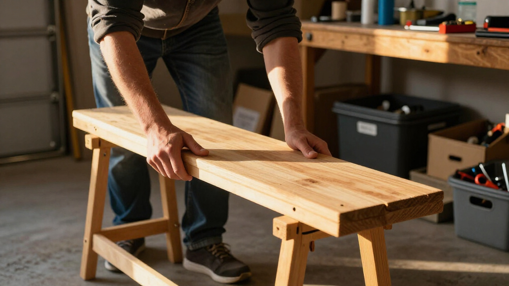 folding workbench for small garage