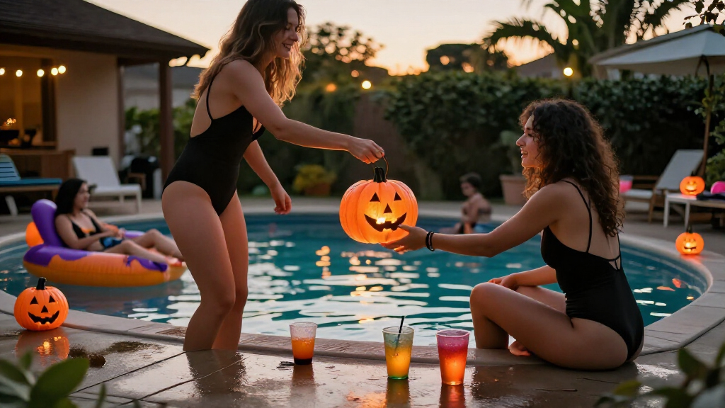 halloween pool party supplies