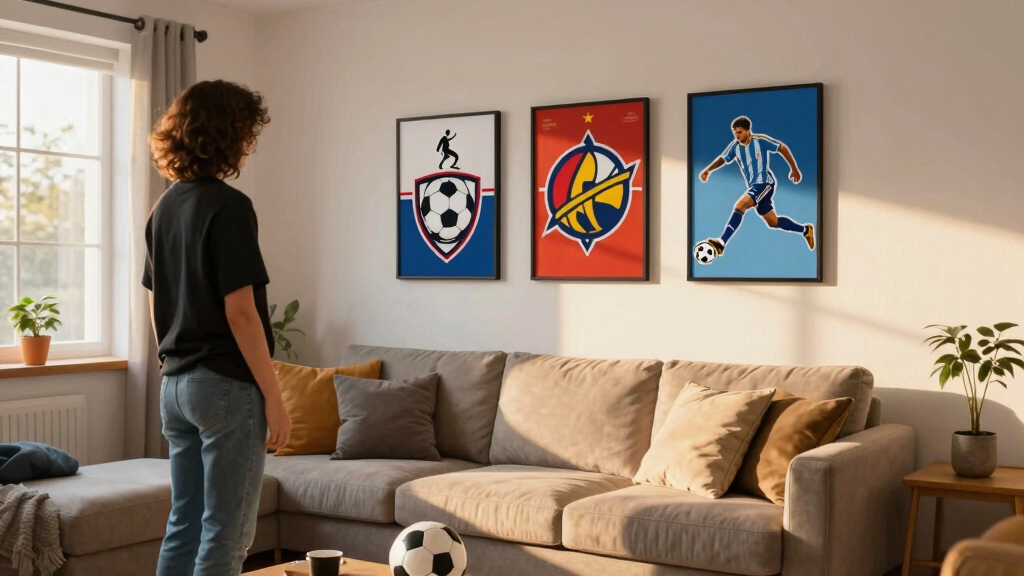 soccer-themed wall art