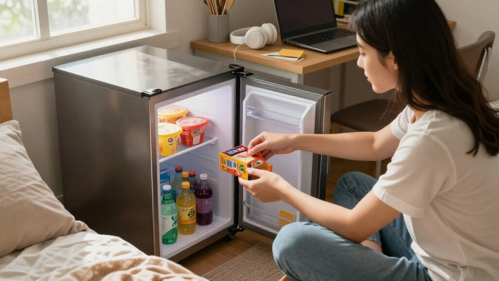 compact dorm room mini fridge