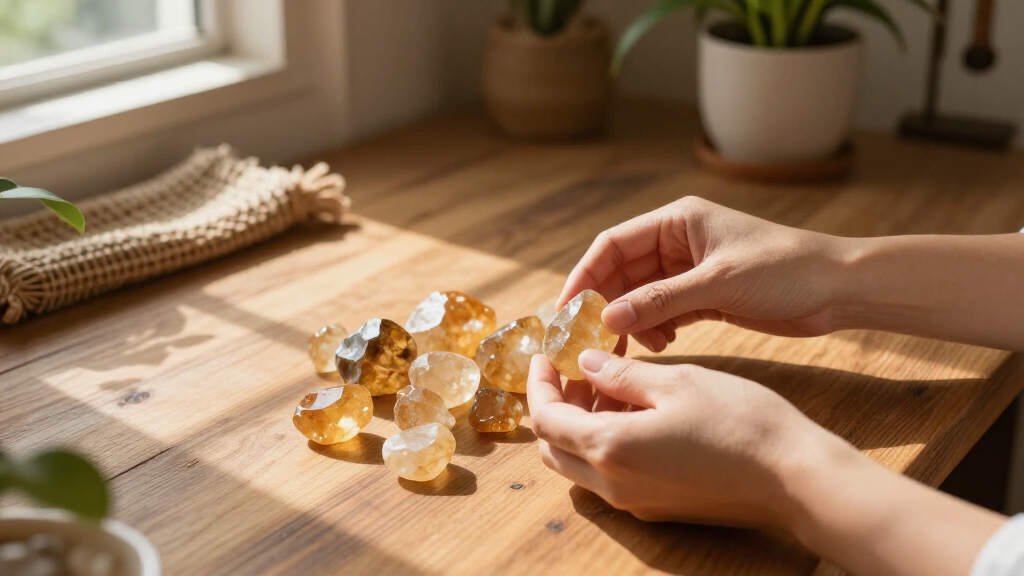 raw citrine abundance stones