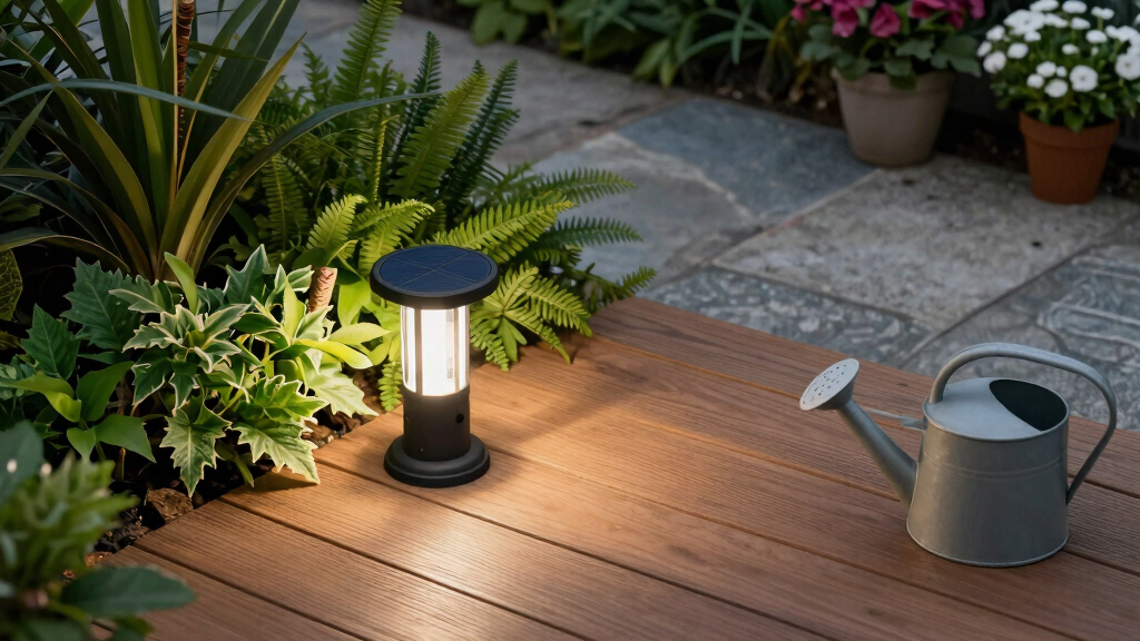 solar-powered garden lights