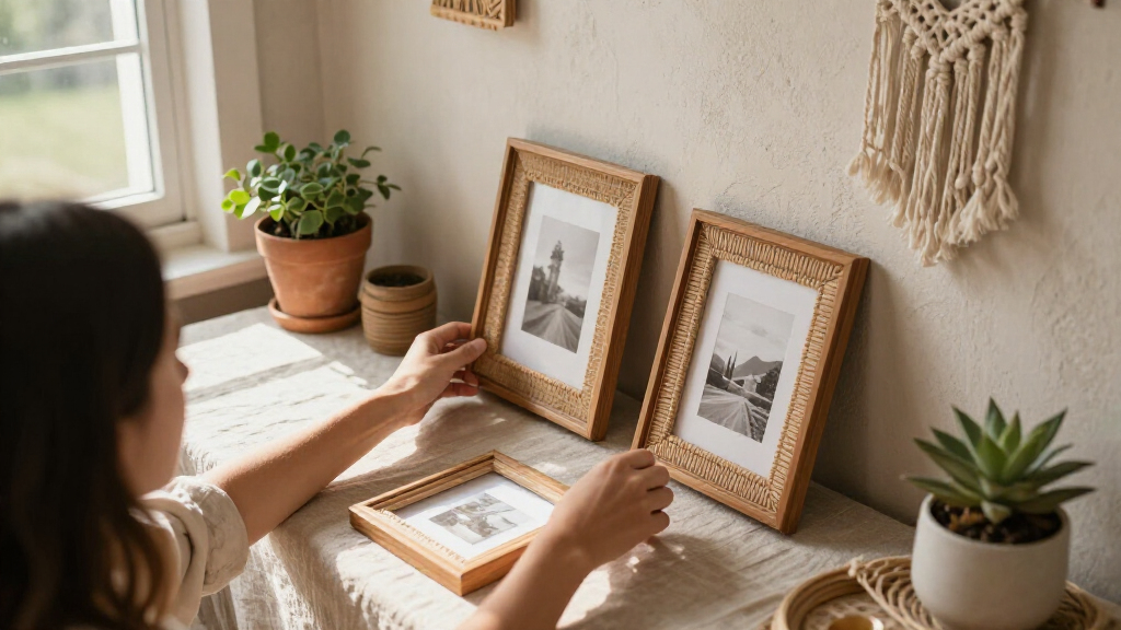 boho inspired picture frames