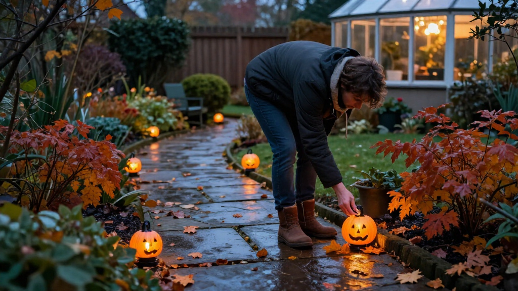 Halloween garden path lights