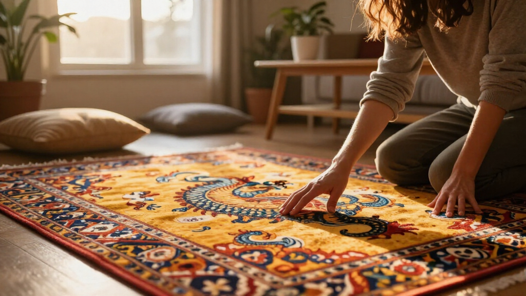 yilong nain design silk rug