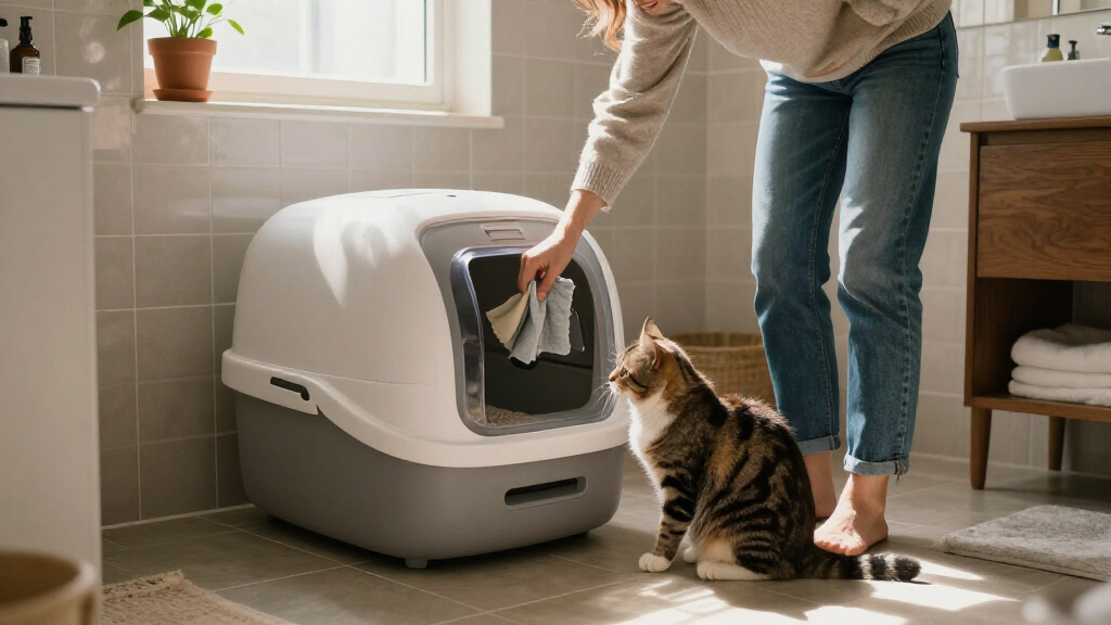 self cleaning litter box for large cats