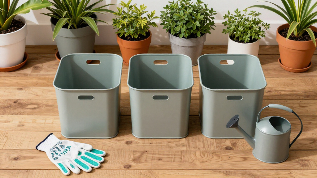 garden and outdoor organization bins