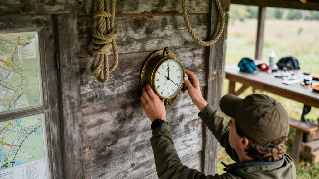 brass tidechart wall clock