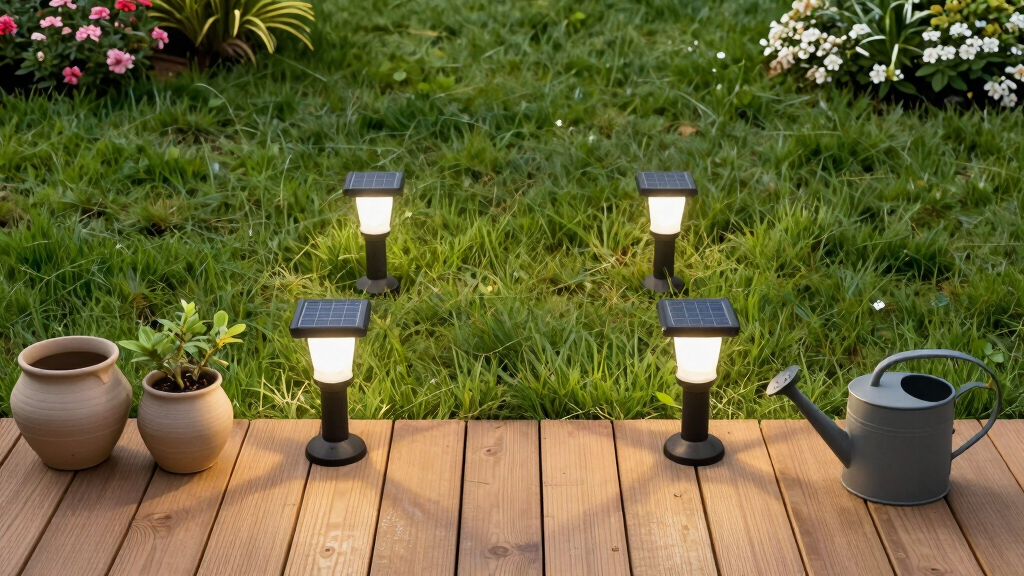 solar-powered garden lights