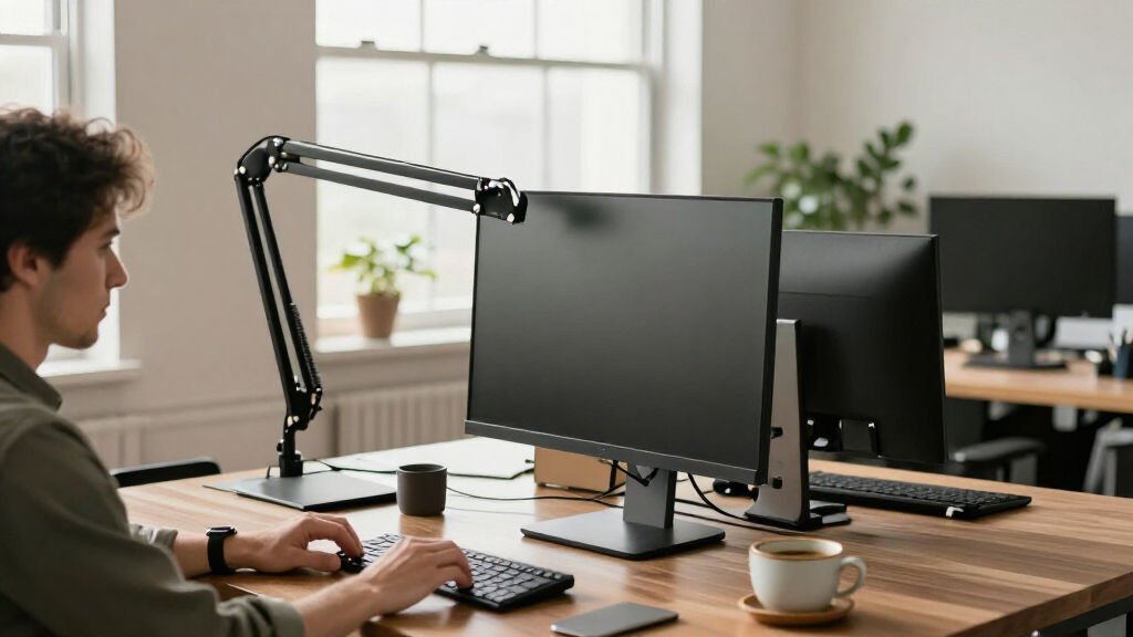 professional monitor arm for agency desks