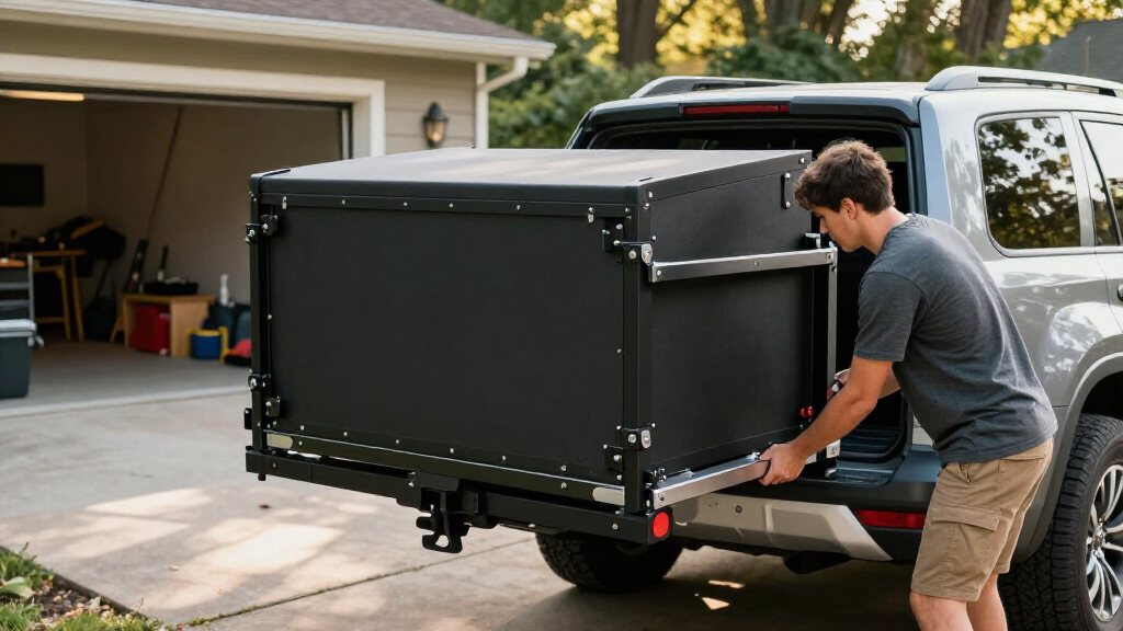 hitch mounted cargo carrier heavy duty