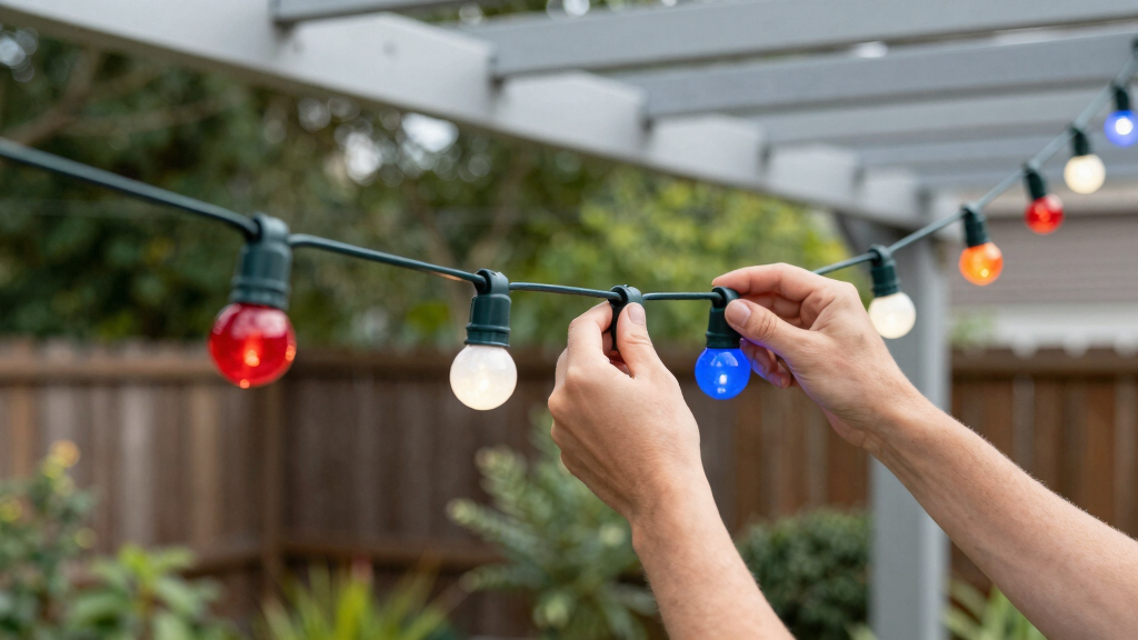 patriotic outdoor string lights