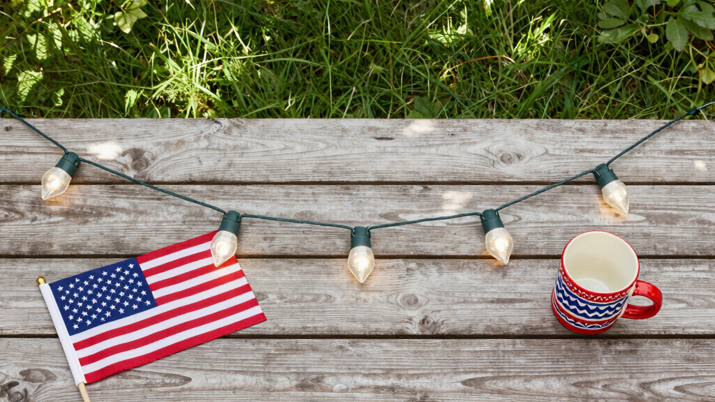 patriotic outdoor string lights
