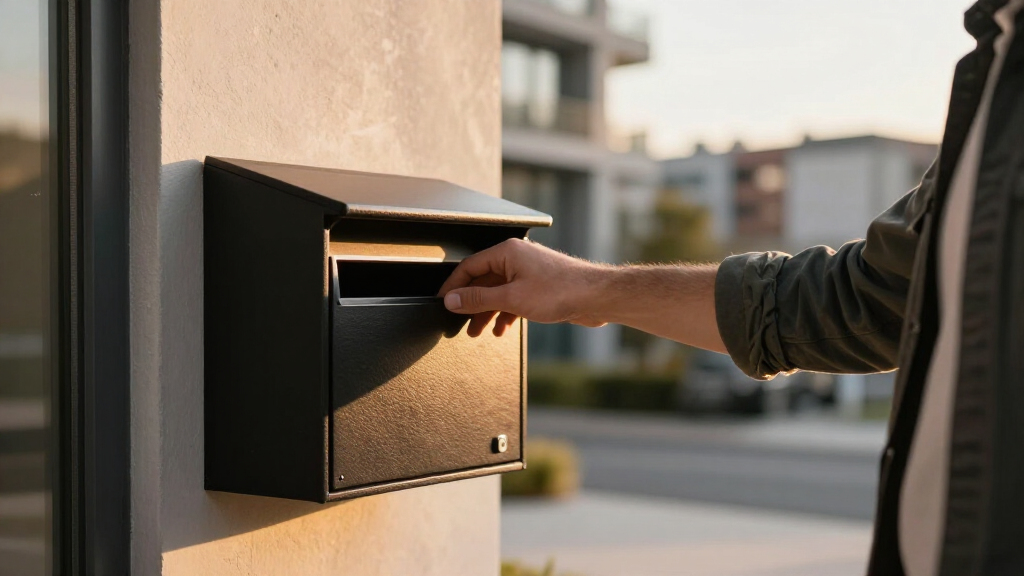 parcel drop box with anti pry design