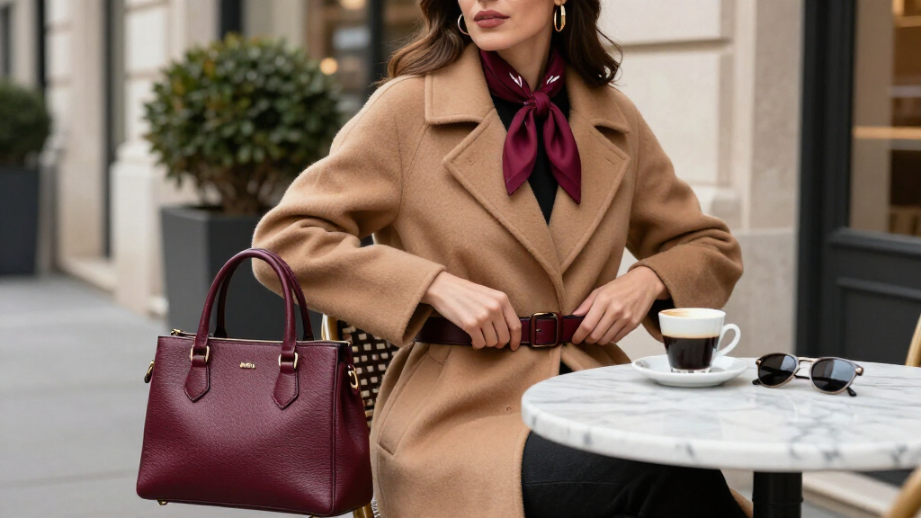 best burgundy fashion accessories