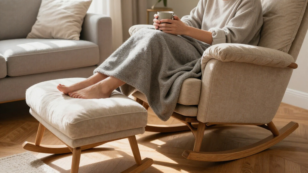 rocking chair glider with ottoman