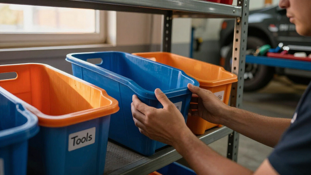 automotive garage organization bins