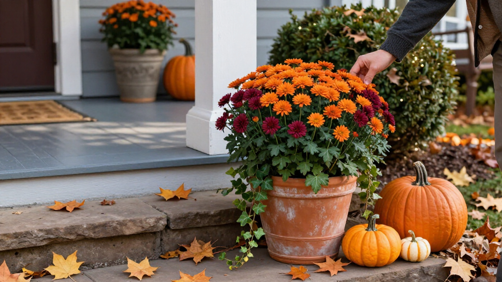 halloween outdoor planters