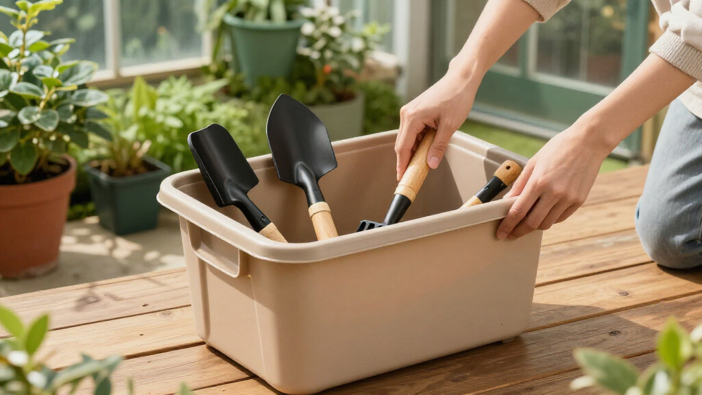 outdoor storage and organization bins