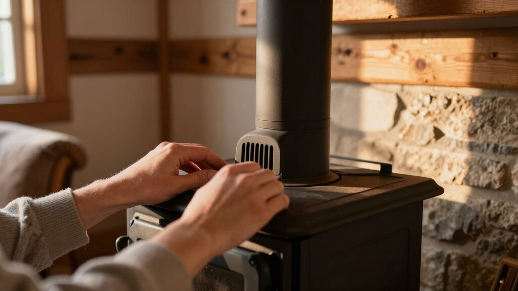 best small wood stove with top vent
