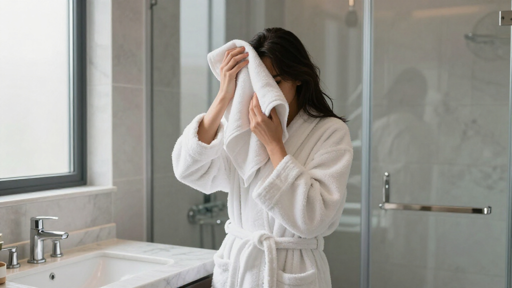 luxury bathrobe and towel sets