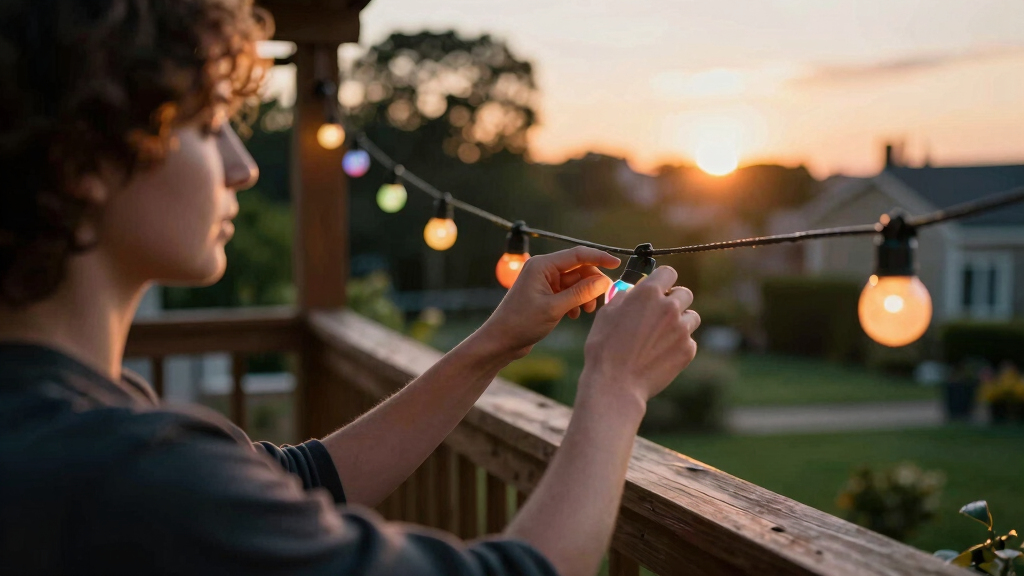 patriotic outdoor string lights