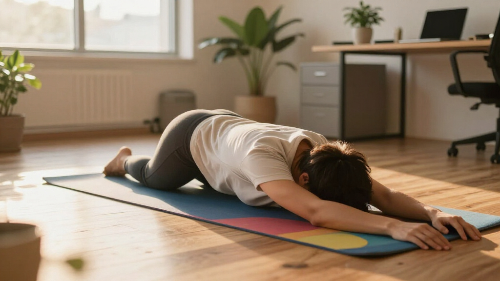 yoga mat for office stretching