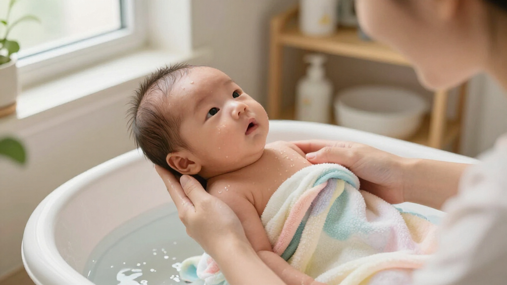 time to give newborn a bath