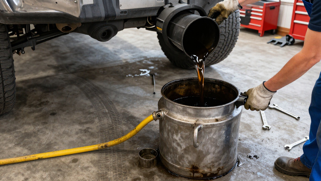 heavy duty waste oil drain tank