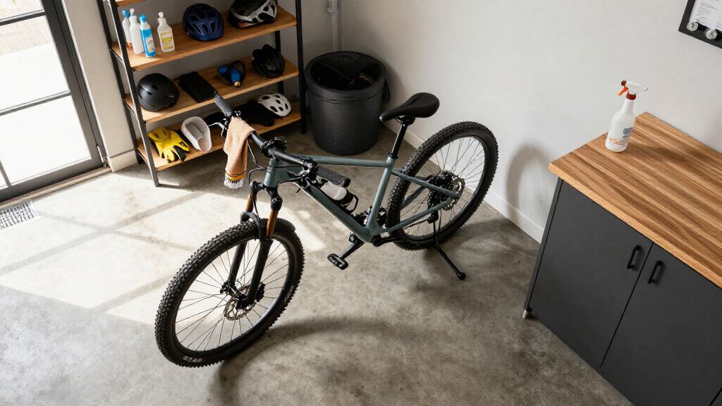 bike cleaning station setup for garage