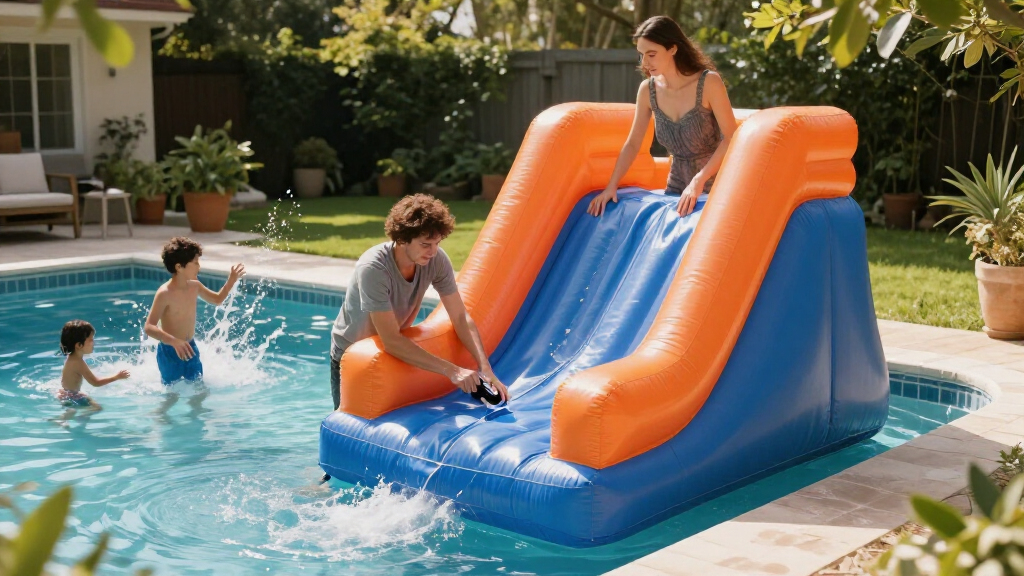 inflatable water slides for pools