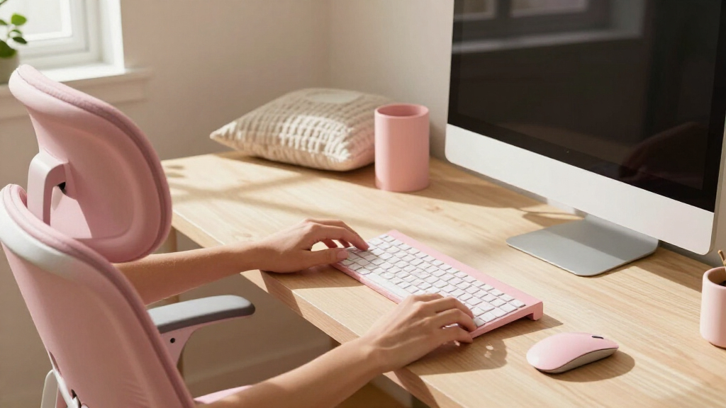 best pink home office accessories