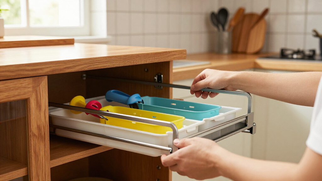 slide out cabinet organizer