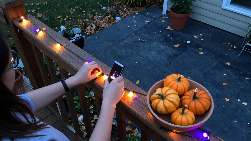 Halloween smart outdoor string lights