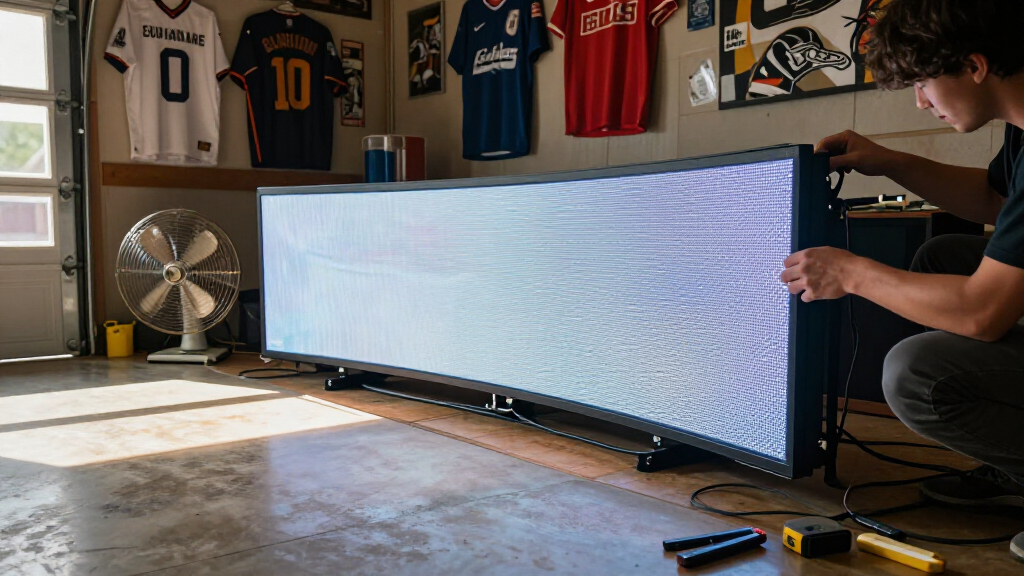 best floor rising screen for fan cave