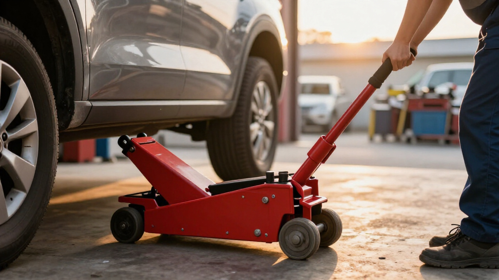 rolling hydraulic car dolly set vehicle positioning
