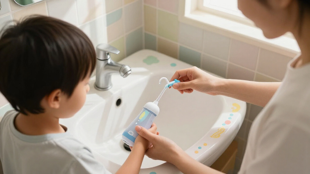 compact kids water flossers for small sinks