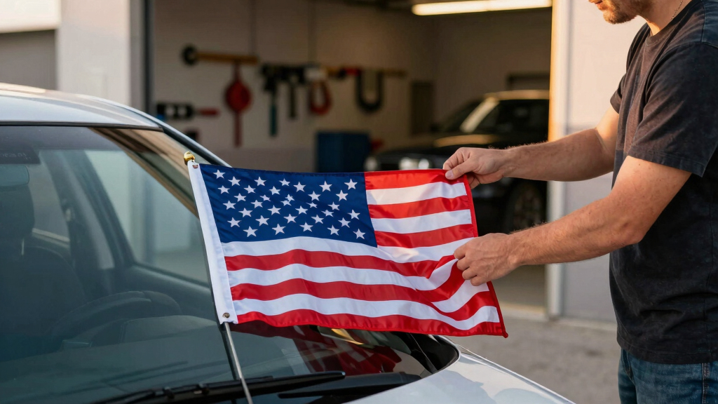 patriotic car flags