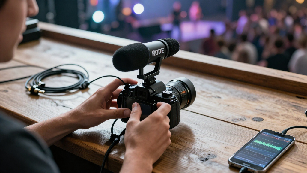 shotgun microphone for concert video
