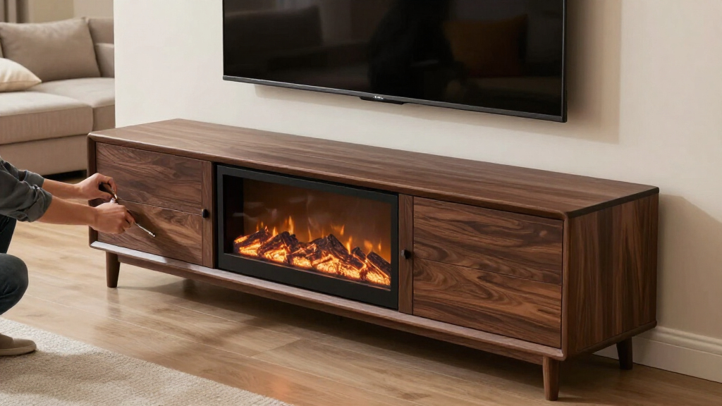 best electric fireplace tv stands for large rooms