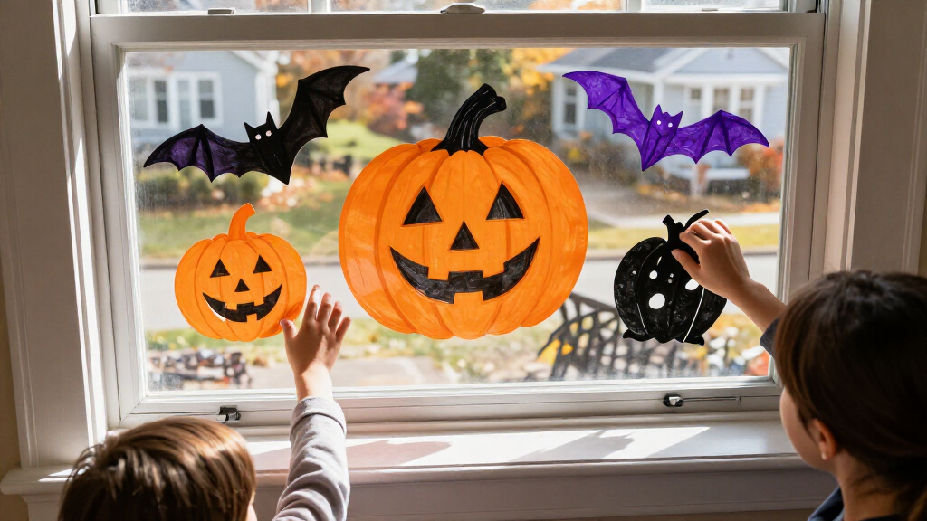 Halloween window clings