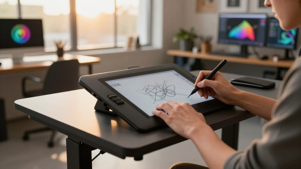 top rated electric height adjustable drafting desk for 3d artists